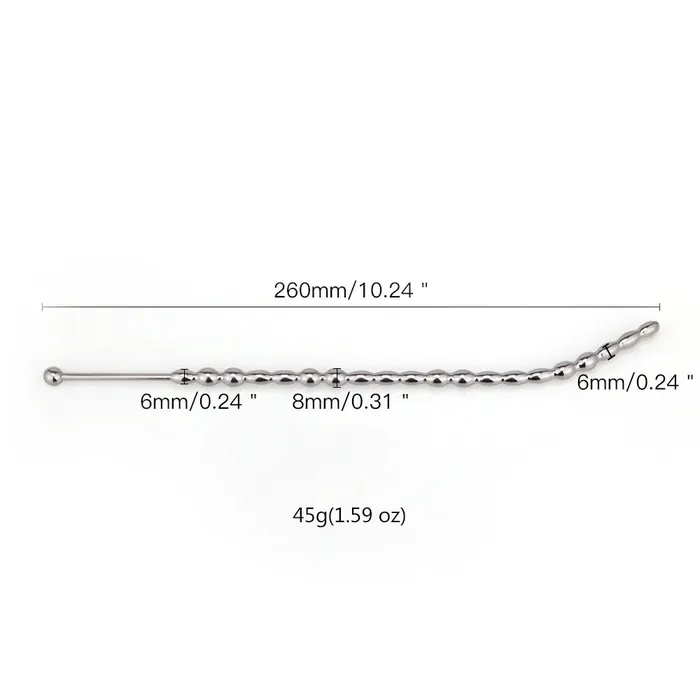 Vibrators | Fixxx - Urethrale Dilator met Bolletjes - Lengte 26 cm - Diameter 6-8 mm - RVS - Zilver - Fixxx Vibrators | Fixxx - Urethrale Dilator met Bolletjes - Lengte 26 cm - Diameter 6-8 mm - RVS - Zilver - Fixxx