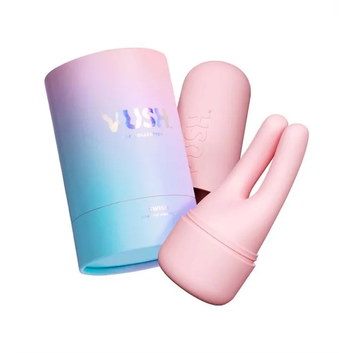 Vush - Pop - Swish Dual Tip Vibrator - Met Opbergkoker - Lichtroze | Vush Female Sex Toys