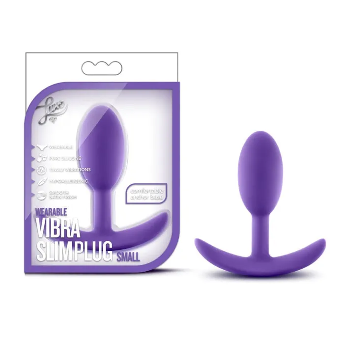 Blush Novelties Anal | Luxe - Wearable Vibra Slim Plug - Small - Purple Blush Novelties Anal | Luxe - Wearable Vibra Slim Plug - Small - Purple