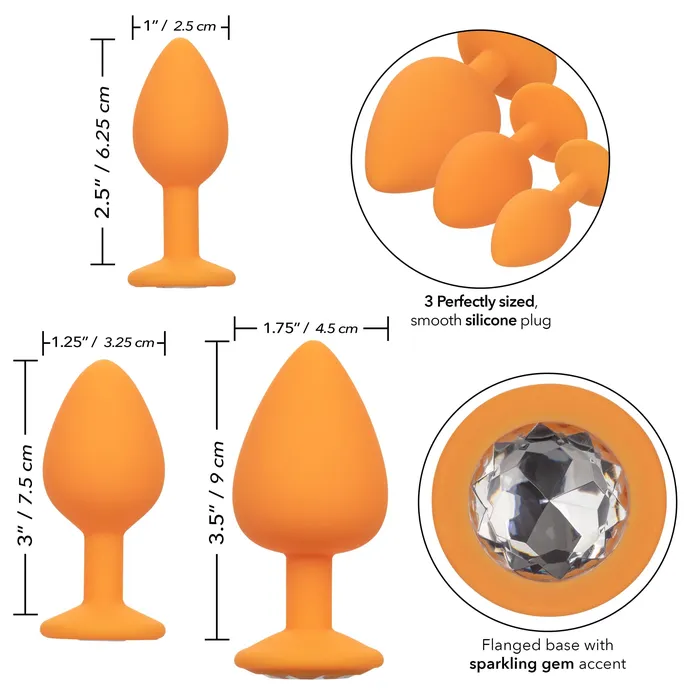 CalExotics Anal | Cheeky Gems 3 Pc Plug Set