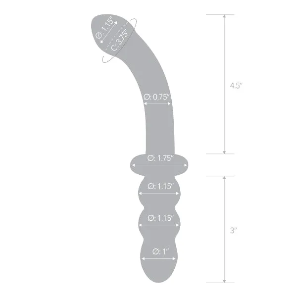 Dildos | Playfulsextoy Glas 8 Inch Ribbed G-Spot Glass Dildo