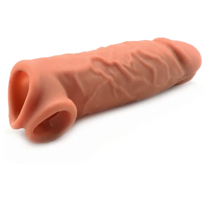 E2B Male Sex Toys | 5.9'' Brown Color Penis Extender Extensions Sleeve Ball Strap Delay Sex Toy
