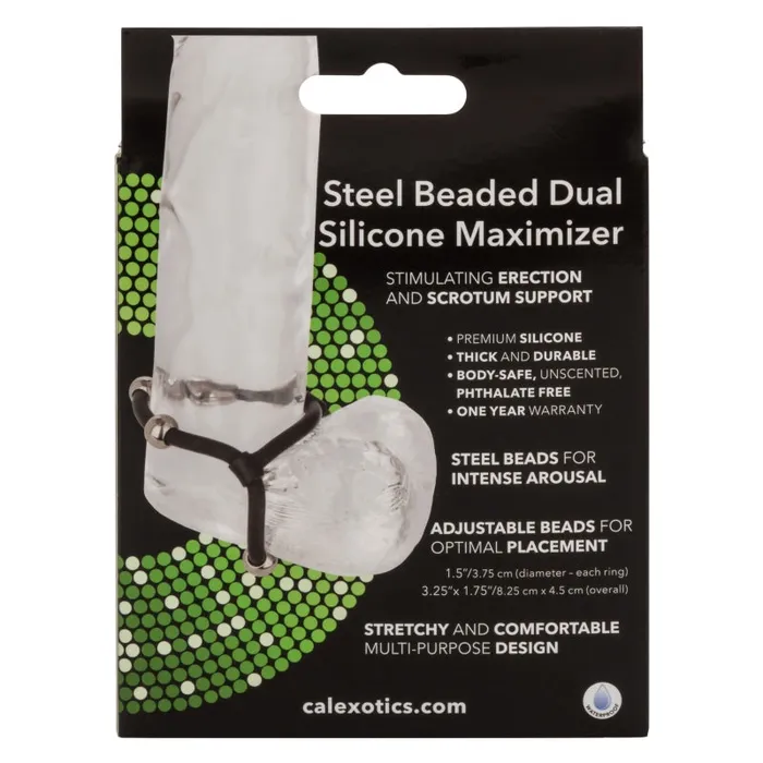 Female Sex Toys | Calexotics Steel Beaded Dual Silicone Maximizer Female Sex Toys | Calexotics Steel Beaded Dual Silicone Maximizer