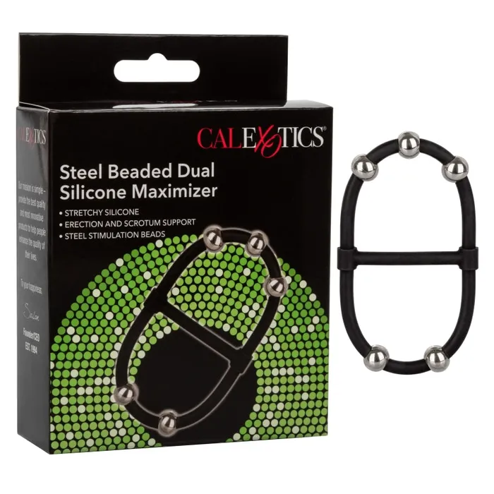 Female Sex Toys | Calexotics Steel Beaded Dual Silicone Maximizer Female Sex Toys | Calexotics Steel Beaded Dual Silicone Maximizer