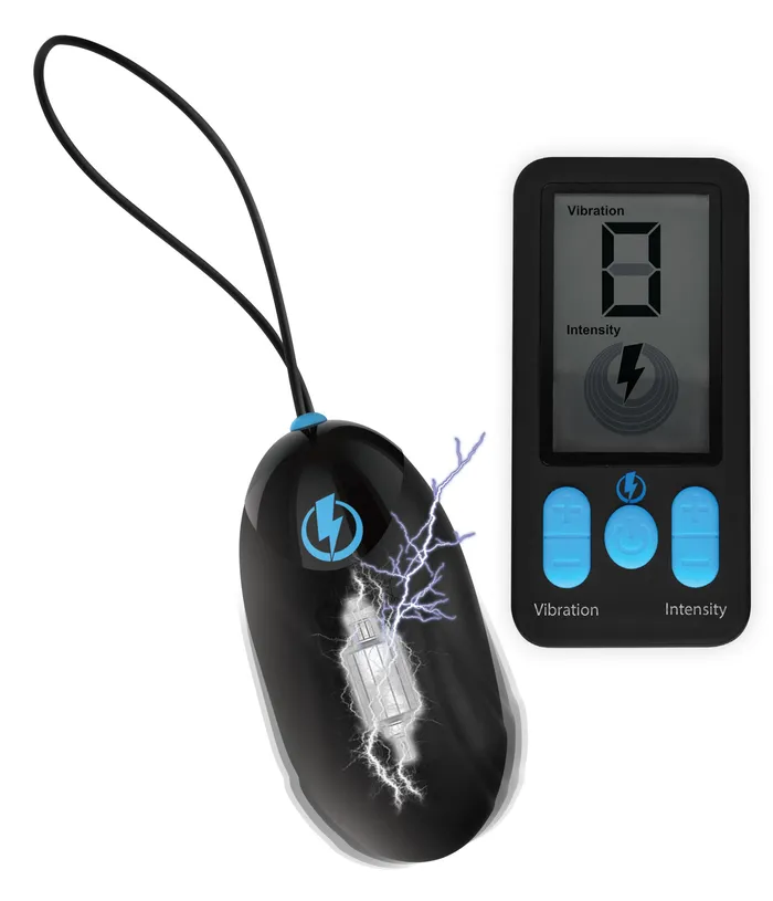 Female Sex Toys | XR Brands E-Stim Pro Silicone Vibrating Egg With Remote  Control - Black