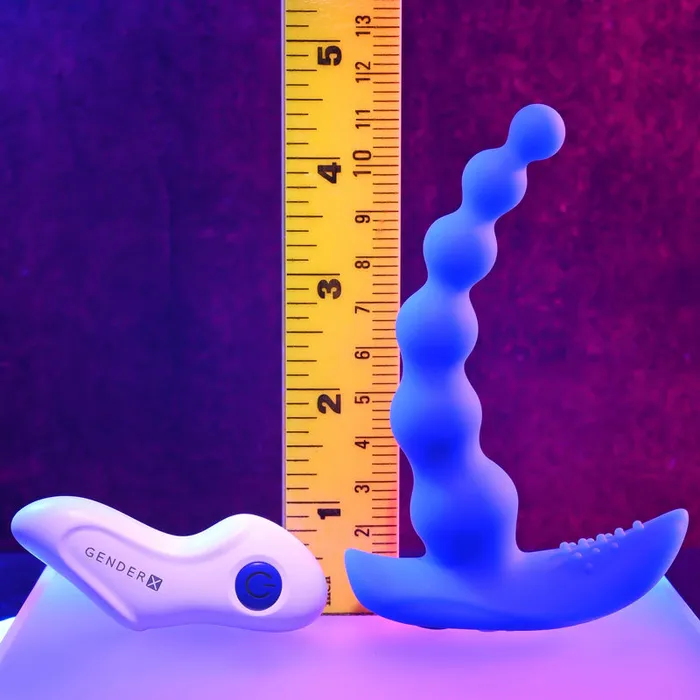 Gender X Gender X BEADED PLEASURE - Blue 11.4 cm USB Rechargeable Vibrating Anal Beads with Remote | Anal Gender X Gender X BEADED PLEASURE - Blue 11.4 cm USB Rechargeable Vibrating Anal Beads with Remote | Anal