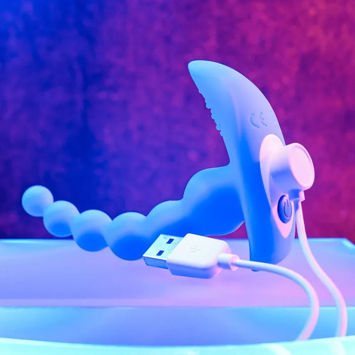 Gender X Gender X BEADED PLEASURE - Blue 11.4 cm USB Rechargeable Vibrating Anal Beads with Remote | Anal Gender X Gender X BEADED PLEASURE - Blue 11.4 cm USB Rechargeable Vibrating Anal Beads with Remote | Anal