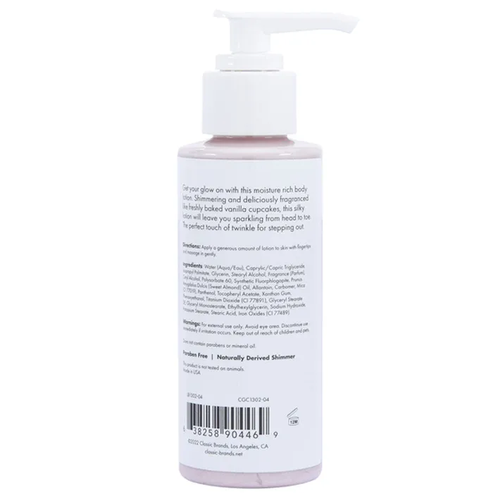 Glow Vanilla Cupcake Shimmer Lotion Pink 4 Oz | Classic Brands Dildos