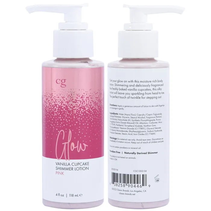 Glow Vanilla Cupcake Shimmer Lotion Pink 4 Oz | Classic Brands Dildos