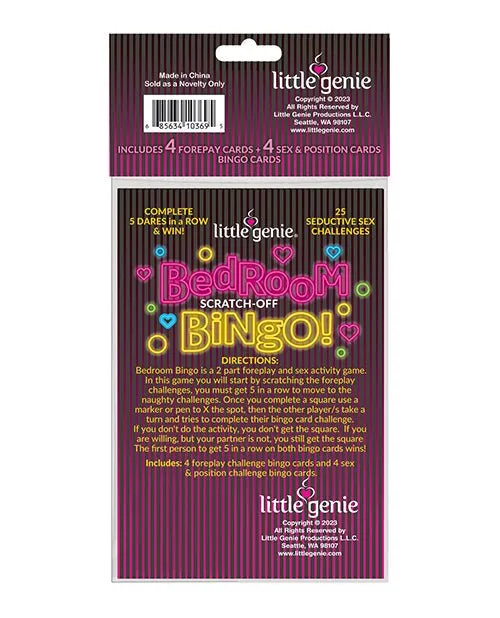 Little Genie Productions Bedroom Bingo Scratch-off Game | Games
