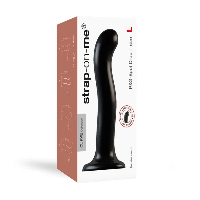 Strap-On-Me Female Sex Toys | Strap-On-Me P&G-Spot Dildo Large - Black Strap-On-Me Female Sex Toys | Strap-On-Me P&G-Spot Dildo Large - Black