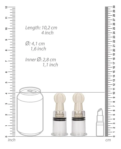 Anal Shots Pumped Nipple Suction Set Medium Clear Shots America LLC
