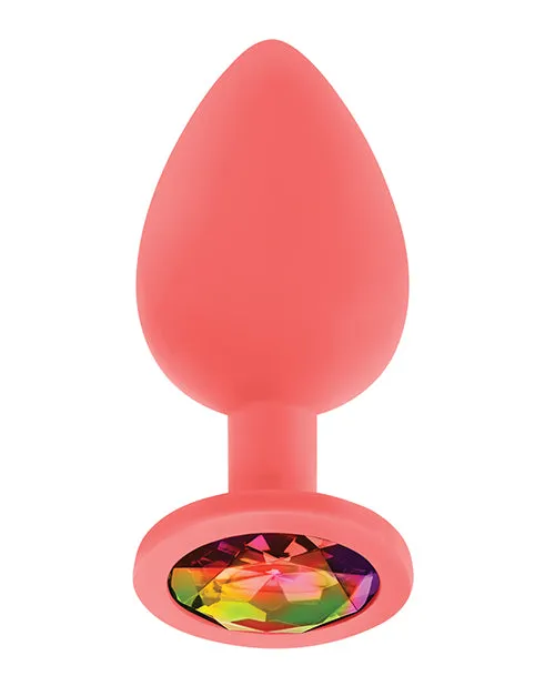 Anal Vvole Luv Inc Jeweled Silicone Butt Plug Wthree Stones
