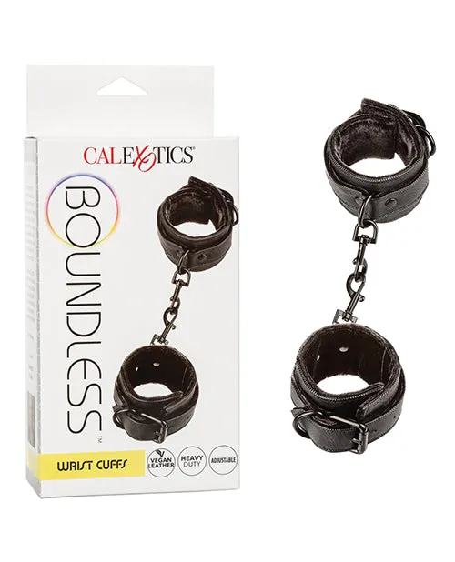 Boundless Wrist Cuffs Black California Exotic Novelties Restraints