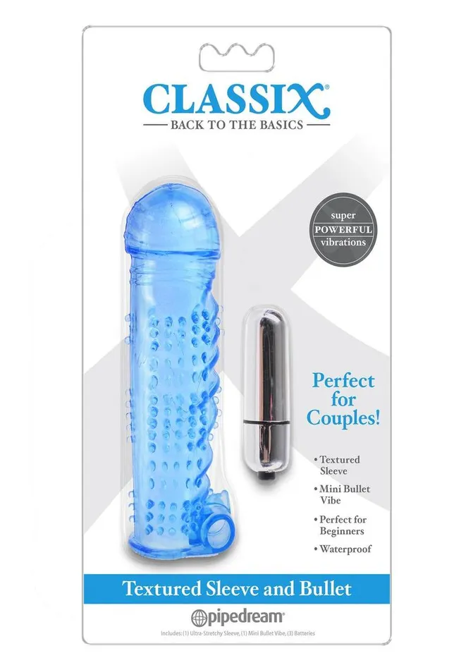 Classix Textured Sleeve and Bullet Vibrator Classix Female Sex Toys