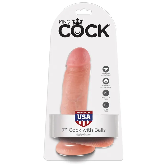 Dildos Pipedream King Cock 7Inch Cock With Balls Flesh