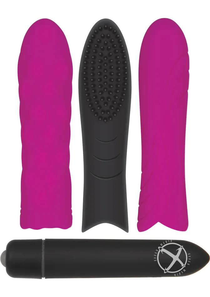 Evolved Female Sex Toys Pleasure Silicone Sleeve Trio with Bullet Kit