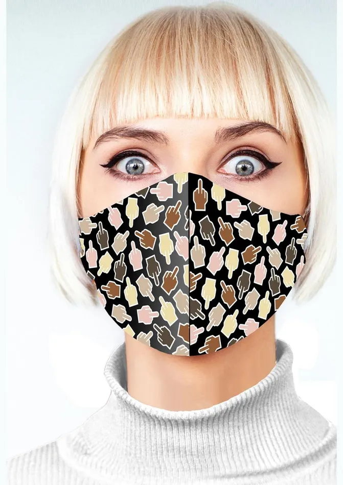 Female Sex Toys Super Fun F U Finger Mask Candyprints Party