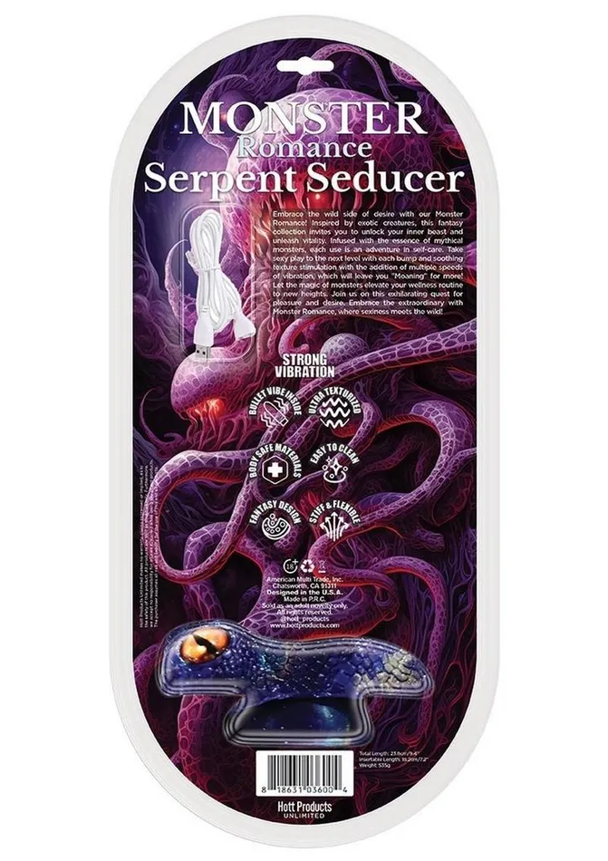 Hott Products Female Sex Toys Monster Romance Serpent Seducer Rechargeable Silicone Dong