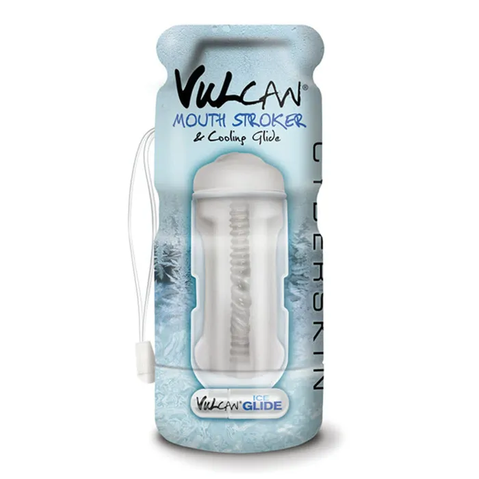 Male Sex Toys Topco CyberSkin Vulcan Mouth Stroker wCooling Glide Frost