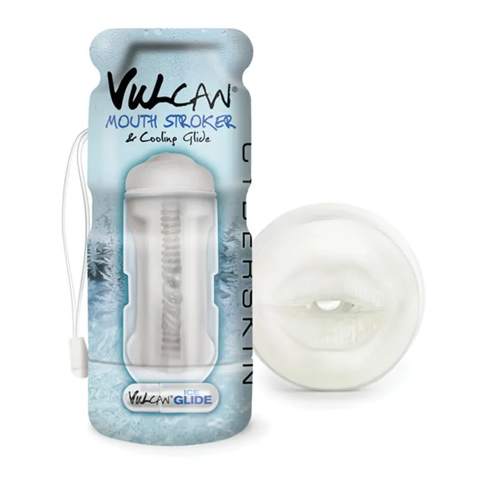 Male Sex Toys Topco CyberSkin Vulcan Mouth Stroker wCooling Glide Frost