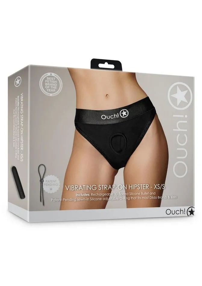 Ouch Vibrating StrapOn Hipster Rechargeable Ouch Female Sex Toys