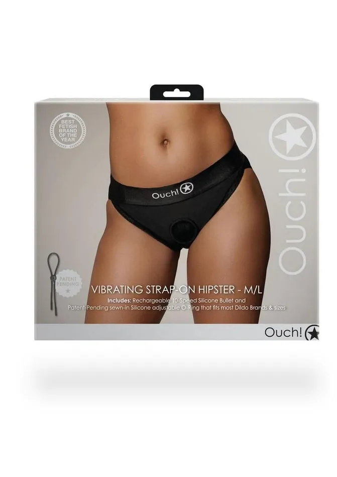 Ouch Vibrating StrapOn Hipster Rechargeable Ouch Female Sex Toys
