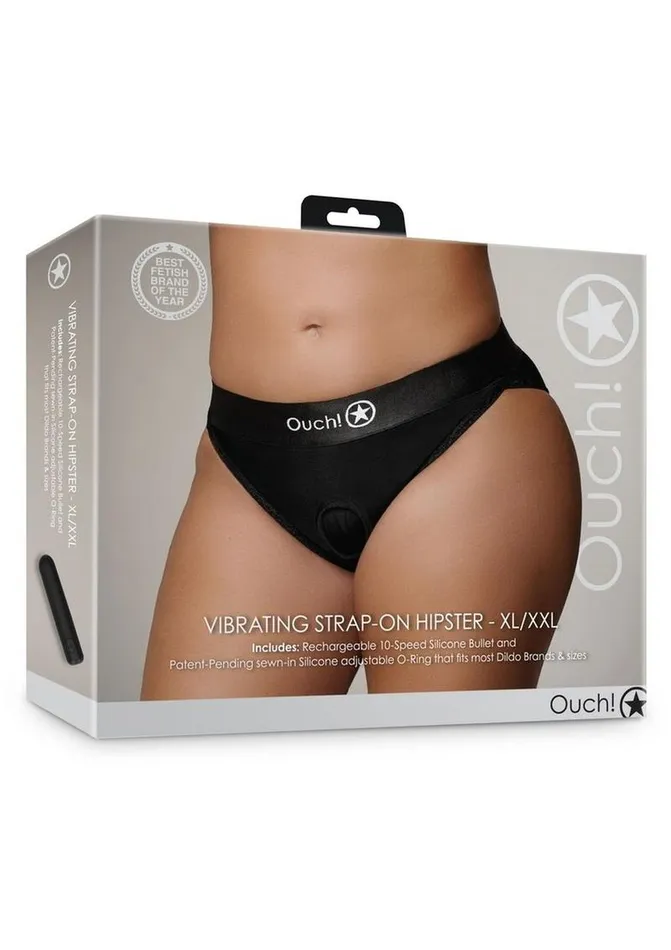 Ouch Vibrating StrapOn Hipster Rechargeable Ouch Female Sex Toys