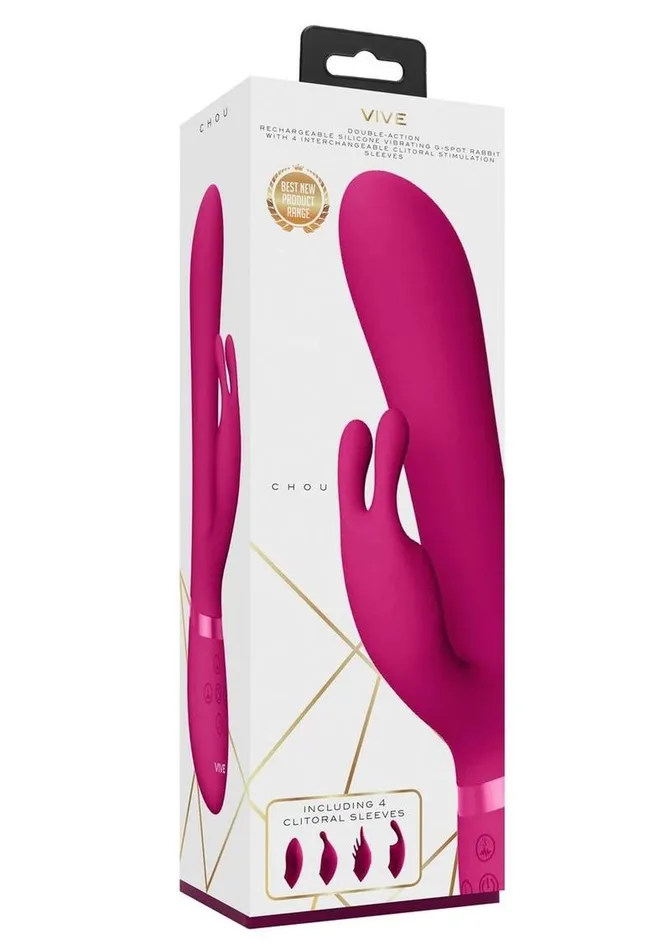 Vive by Shots Vive Chou Rechargeable Silicone GSpot Rabbit and Clitoral Stimulator Female Sex Toys