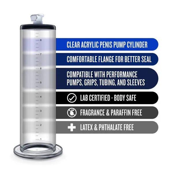 Anal Performance 9 Inch x 2 Inch Penis Pump Cylinder Blush Novelties