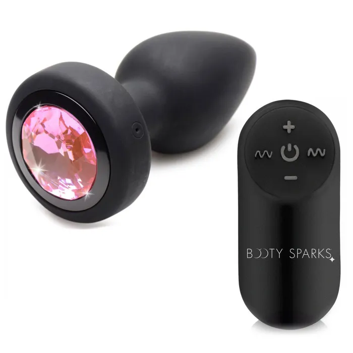 Male Sex Toys XR Brands Booty Sparks 28x Silicone Vibrating Pink Gem Anal Plug With Remote Small Male Sex Toys XR Brands Booty Sparks 28x Silicone Vibrating Pink Gem Anal Plug With Remote Small