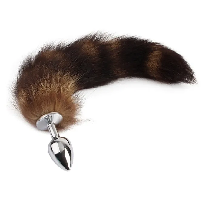 PAG Male Sex Toys Frisky Fox Tail Anal Plug Small Brown