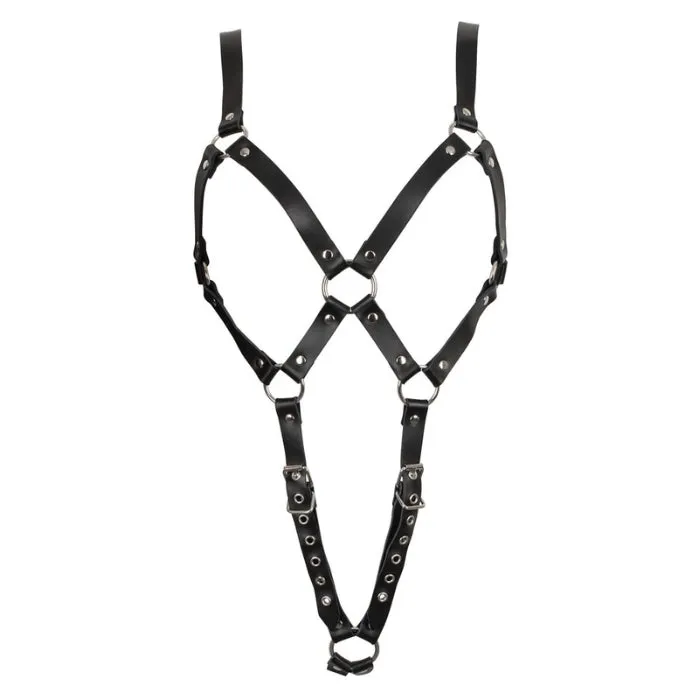 Restraints GRO Leather Strappy Teddy Black