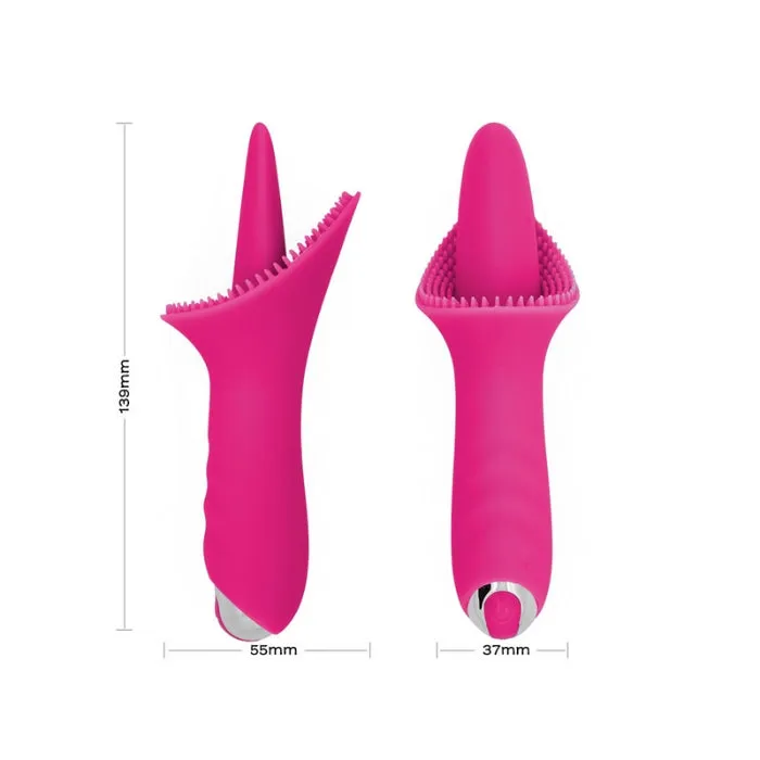 Vibrators Clitoral Mini Tongue Vibrator Light Pink RMT