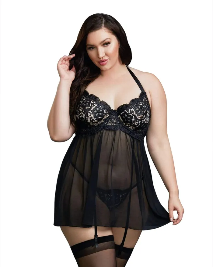Anal Dreamgirl Babydoll Thong 1x Black