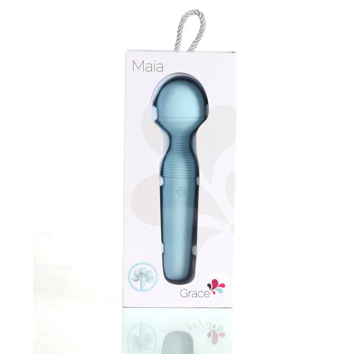 Maia Toys Grace Bendable Vibrating Pleasure Wand Blue Vibrators Maia Toys Grace Bendable Vibrating Pleasure Wand Blue Vibrators