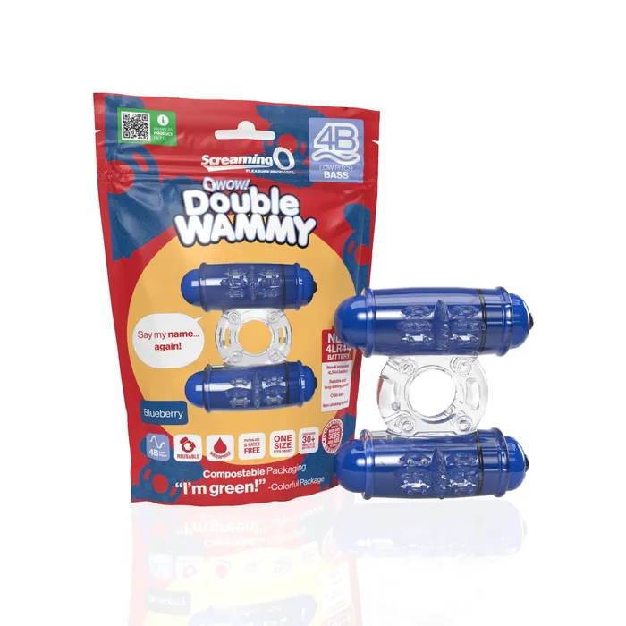 Screaming O Dildos 4b Double Wammy Blueberry Screaming O Dildos 4b Double Wammy Blueberry