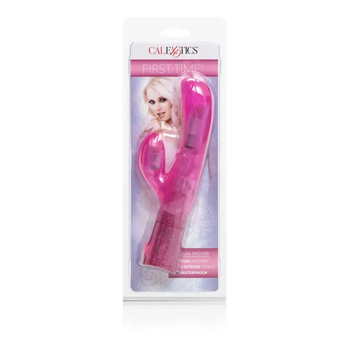 Vibrators CalExotics First Time Dual Exciter Pink Vibrators CalExotics First Time Dual Exciter Pink