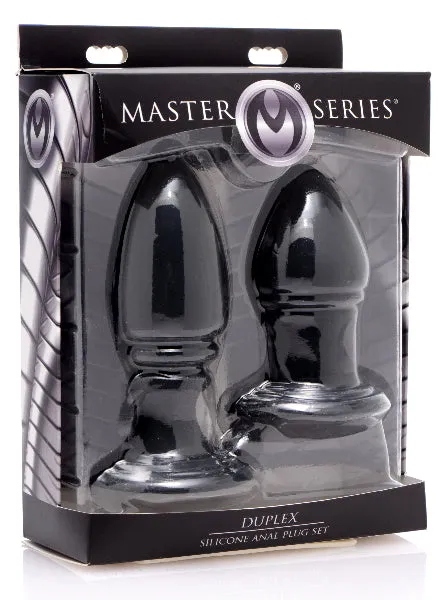 Anal XR Brands Duplex Silicone Anal Plug Set Anal XR Brands Duplex Silicone Anal Plug Set