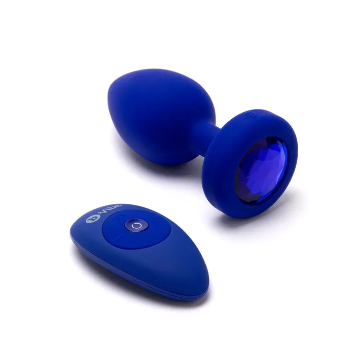 BVibe Anal BVibe Vibrating Jewel Plug LXL Blue Sapphire