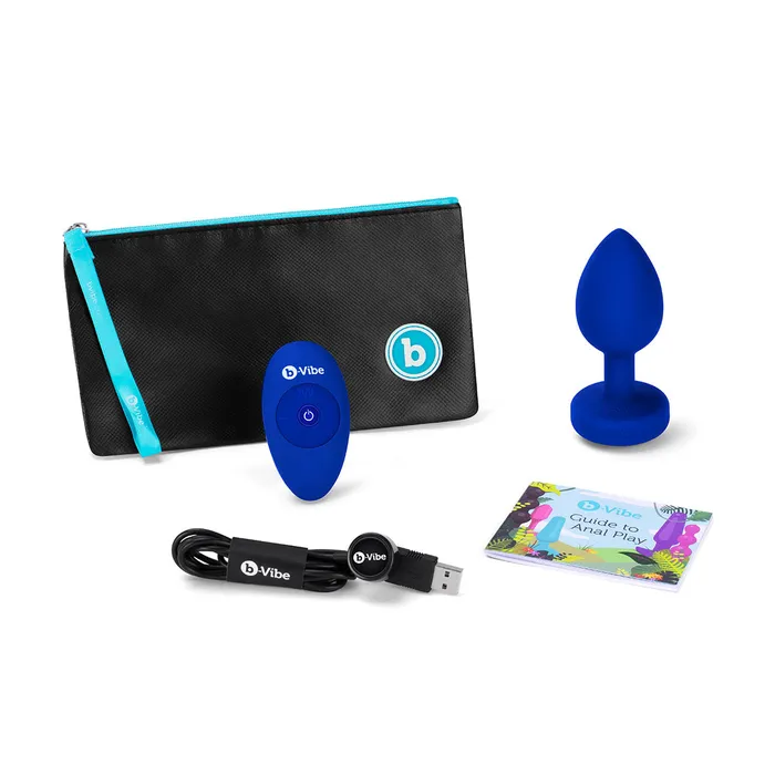 BVibe Anal BVibe Vibrating Jewel Plug LXL Blue Sapphire BVibe Anal BVibe Vibrating Jewel Plug LXL Blue Sapphire
