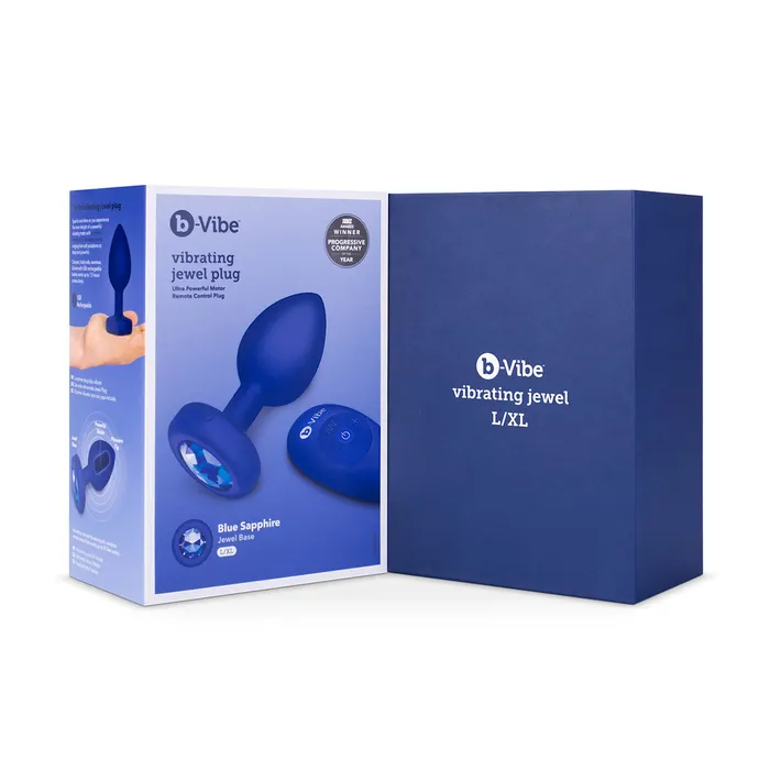 BVibe Anal BVibe Vibrating Jewel Plug LXL Blue Sapphire BVibe Anal BVibe Vibrating Jewel Plug LXL Blue Sapphire