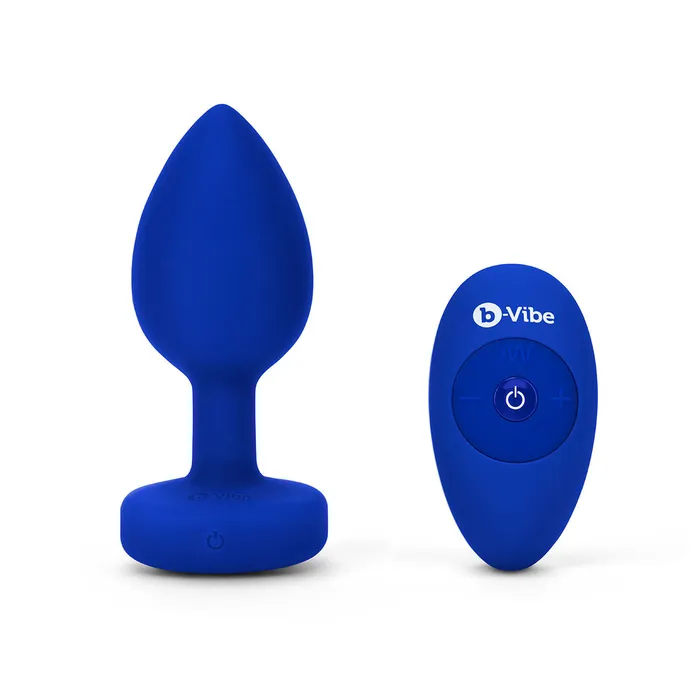 BVibe Anal BVibe Vibrating Jewel Plug LXL Blue Sapphire BVibe Anal BVibe Vibrating Jewel Plug LXL Blue Sapphire