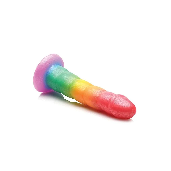 Curve Novelties Dildos Simply Sweet 65 Swirl Rainbow Dildo