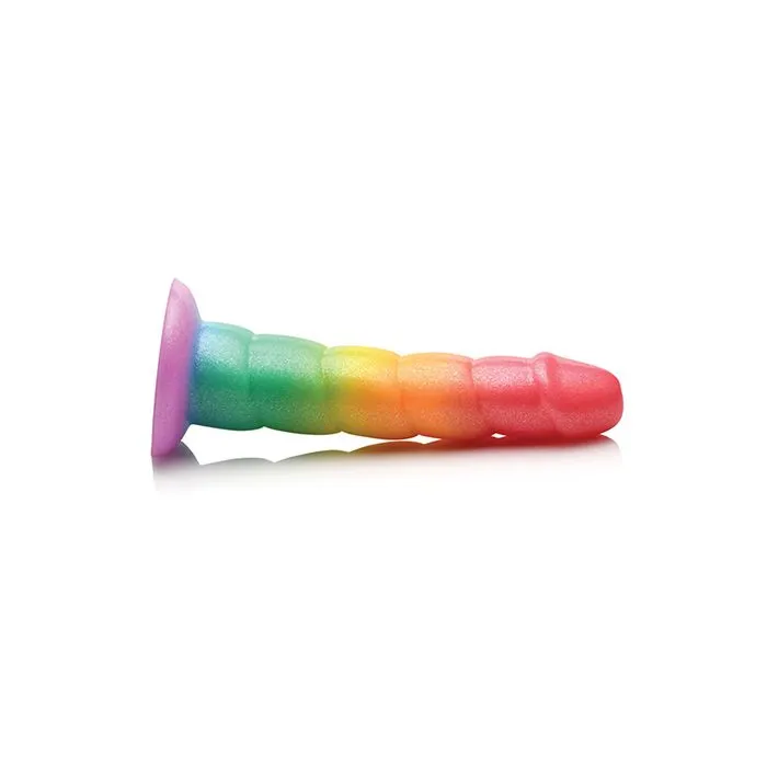 Curve Novelties Dildos Simply Sweet 65 Swirl Rainbow Dildo