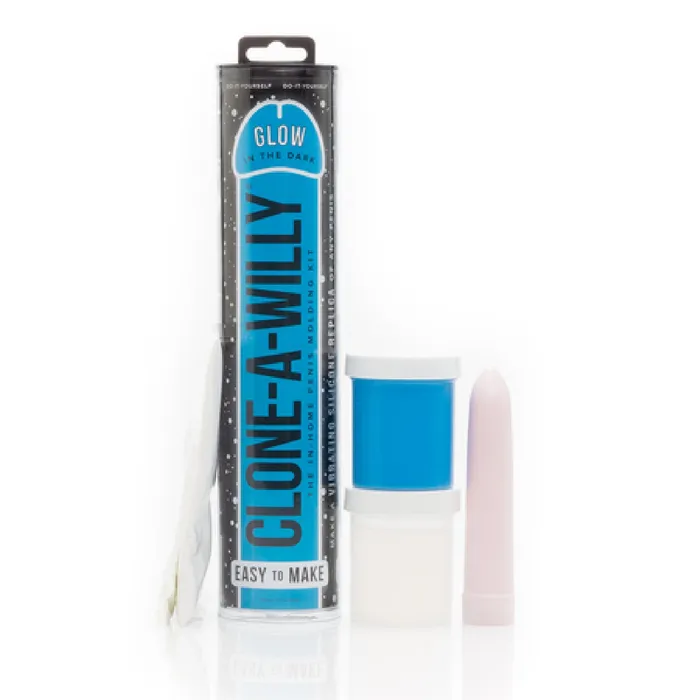 Empire Labs Vibrators CloneAWillie Vibrator Glow In The Dark Blue Sex Toy Adult Pleasure
