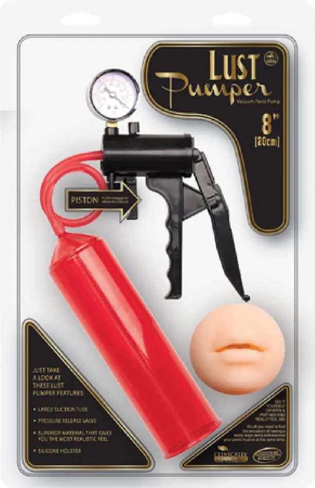 Lust Pumper 8 Pump W Gauge Mouth Red Sex Toy Adult Pleasure Nanma Vibrators