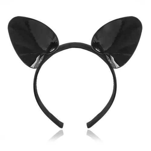 Shiny Vegan Leather Animal Ears Touch of Fur Restraints