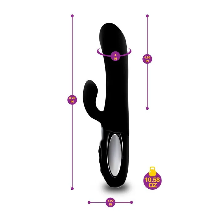 Viben Vibrators Viben Hypnotic Thrusting Rabbit Vibe w Swinging Clit Stim Black