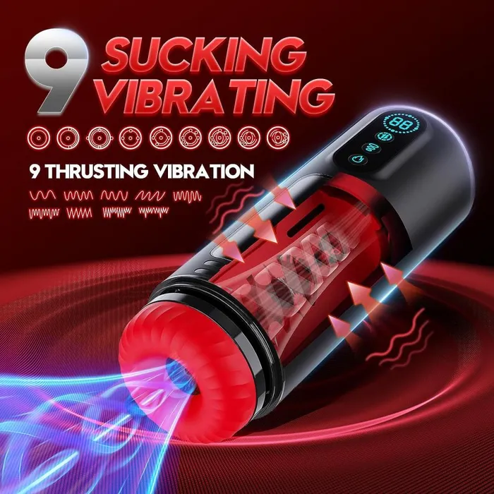 Automatic Male Masturbator Cup Penis Pump with 9 Sucking Thrusting Pocket Pussy Blowjob soniker Male Sex Toys